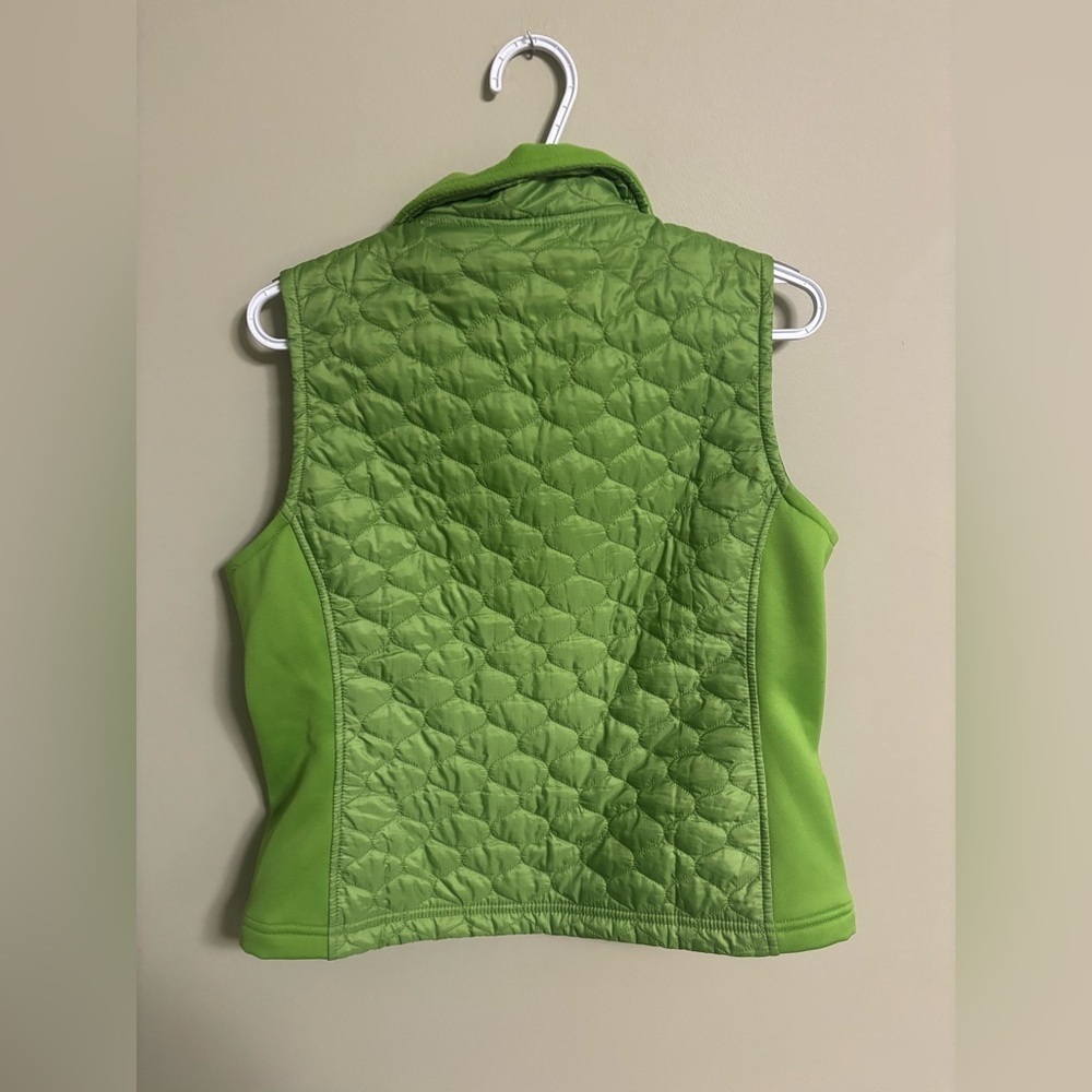 L. L. Bean Full Zip Quilted Puffer Vest Women’s Size Medium Green Gorpcore - Picture 2 of 6
